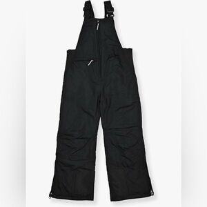 Arctic Quest Kids’ Black Snow Bib Overalls (Unisex, children’s size 10-12)